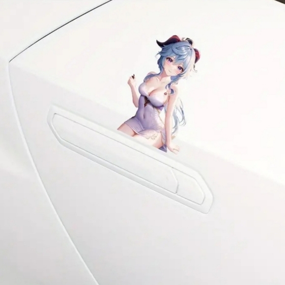 Sticker – Genshin Impact – Ganyu In A Purple Nighty – Weatherproof Vinyl – 3/$20 - Picture 1 of 8